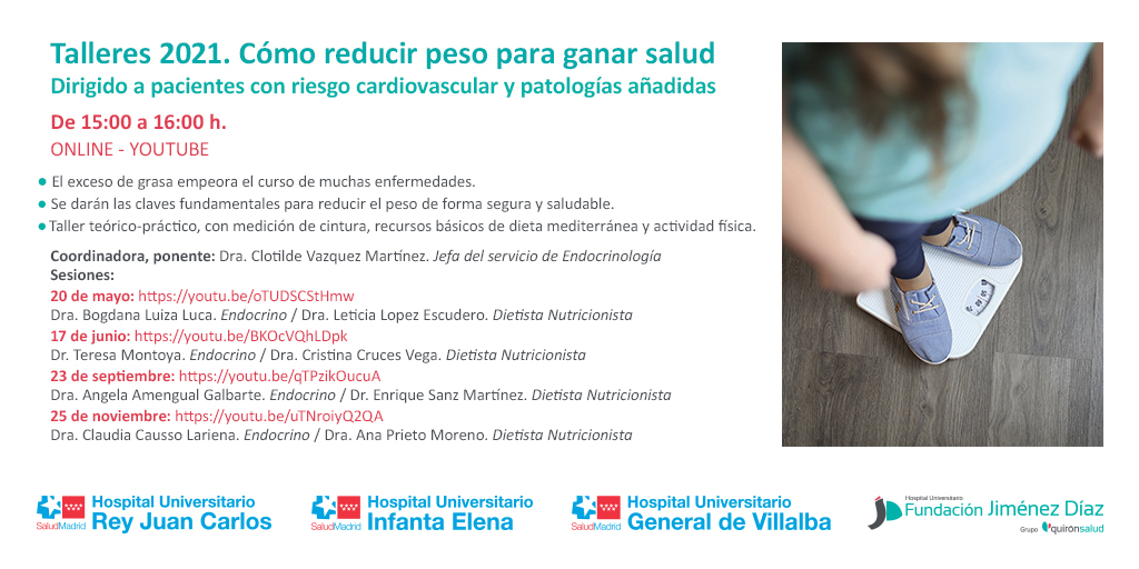 2021 06 15 Cartel del Taller Cómo reducir peso para ganar salud