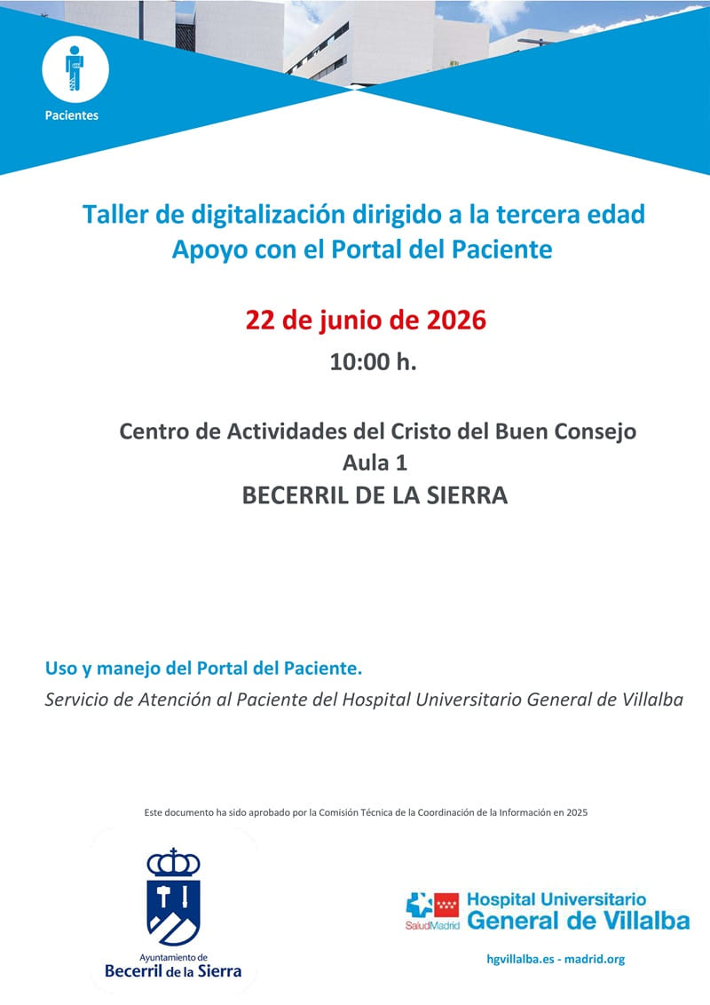 Taller de Digitalización dirigido a la tercera edad. Uso y Manejo del Portal del Paciente