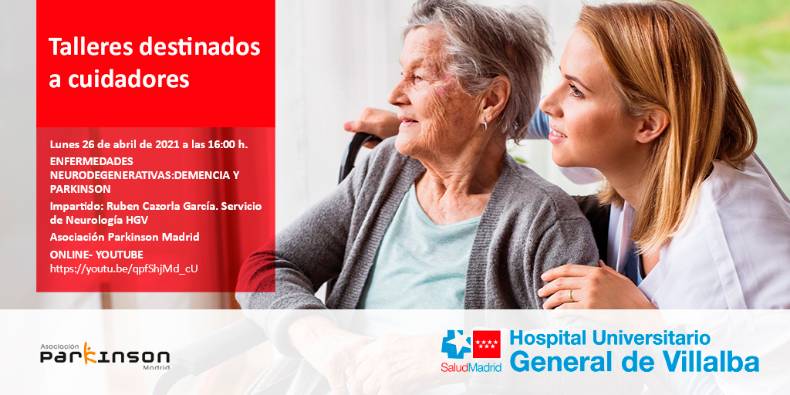 Post Twitter Talleres destinados a cuidadores HUGV. Enfermedades neurodegenerativas. Demencia y Parkinson HGV 2021. Este enlace se abrirá en una ventana nueva